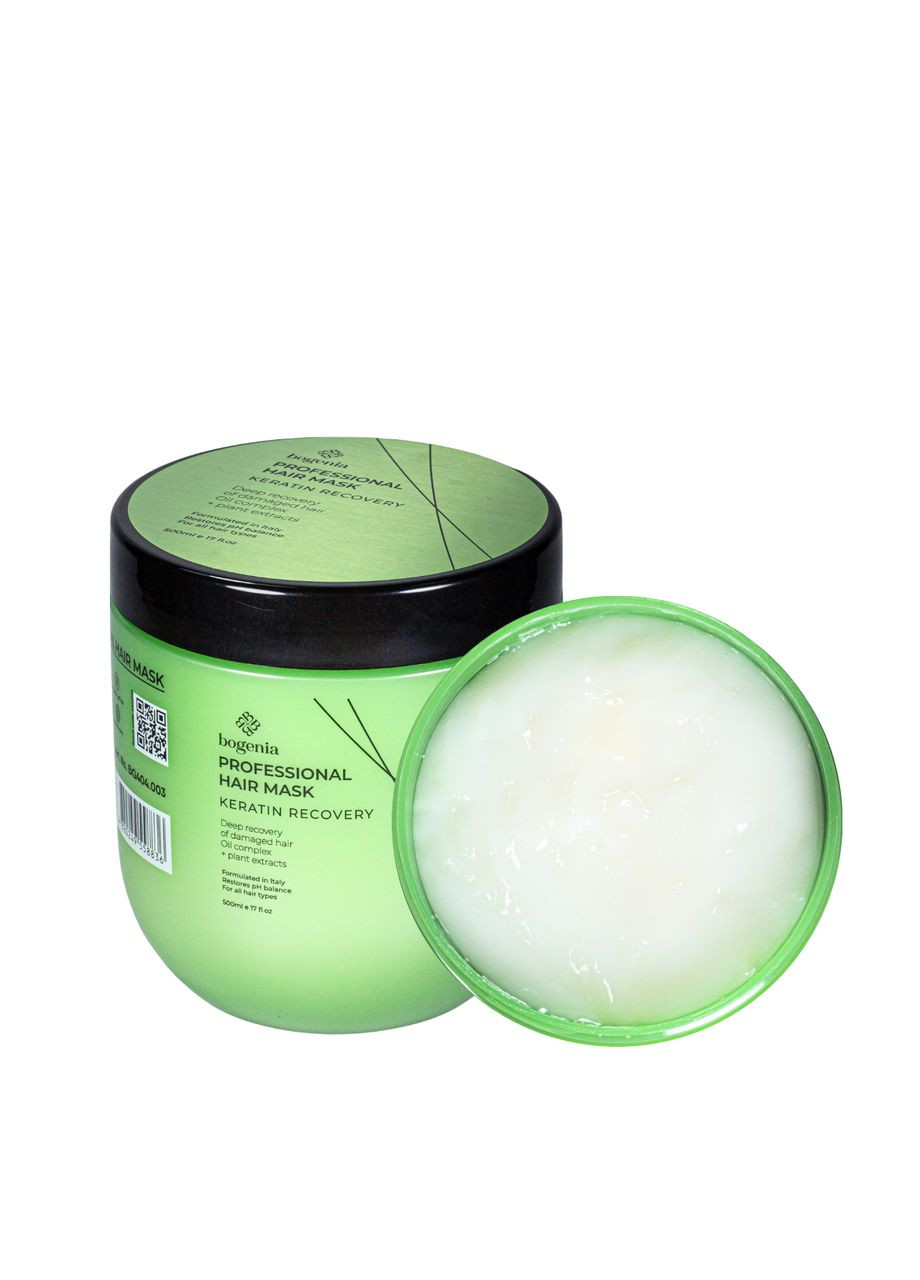 Маска для всех типов волос с кератином Keratin Recovery 500 мл Bogenia (335858165)