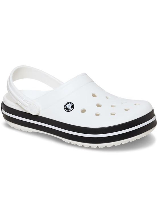 Черно-белые кроксы clog white/white/black 11016 Crocs