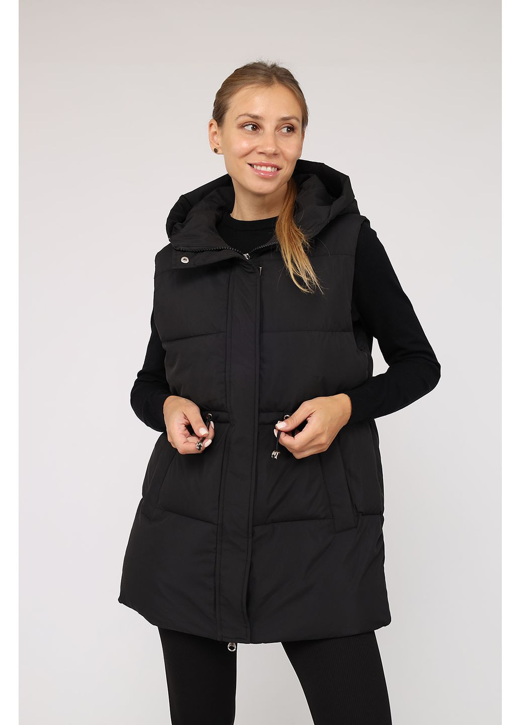 Жилет утепленный женский цвет черный CB-00277854 Yuki (361497979)