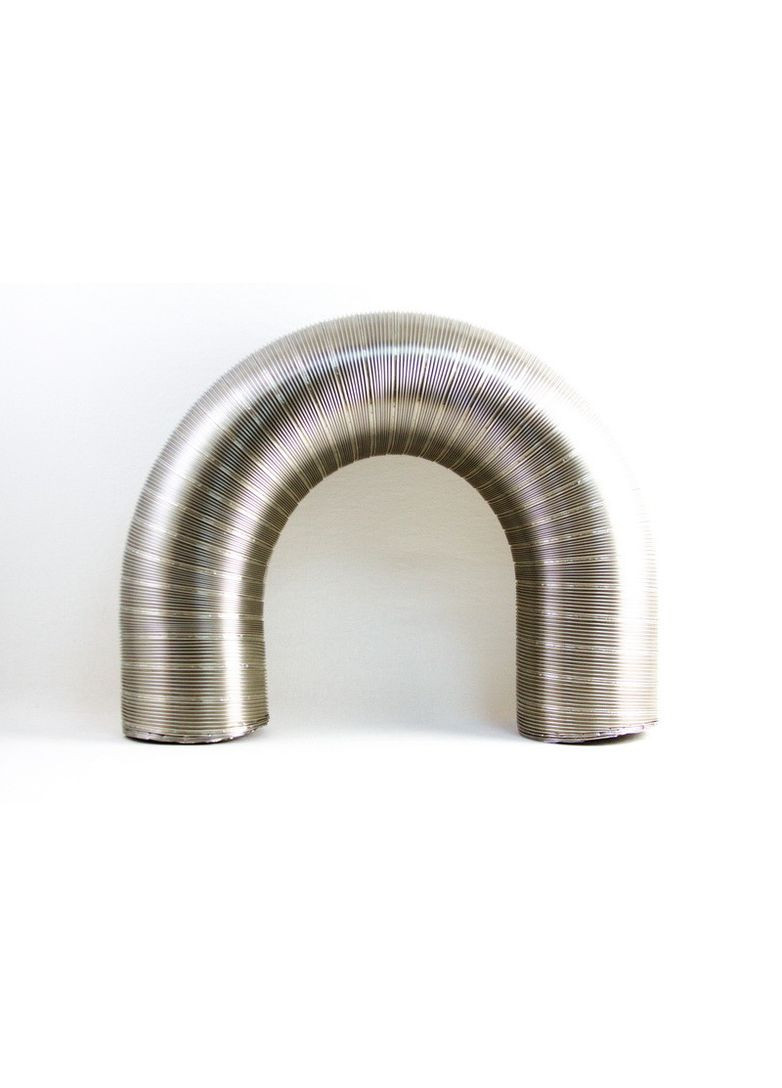 Гофрированный дымоход внутренний диаметр 100мм из нержавеющей стали 1м. Гофра нержавеющая. Комінвент (317295424)