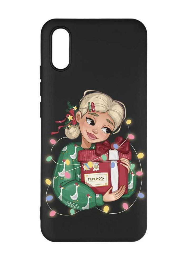 Матовий чорний чохол на Xiaomi Redmi 9A Подарунок Перемога (принт 196) Creative (362966857)