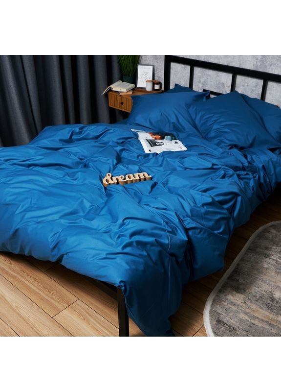 Комплект постельного белья Satin Premium «» Двуспальные 175х210 наволочки 4х70х70 (MS-820008514) Moon&Star Deep Blue (356116241)