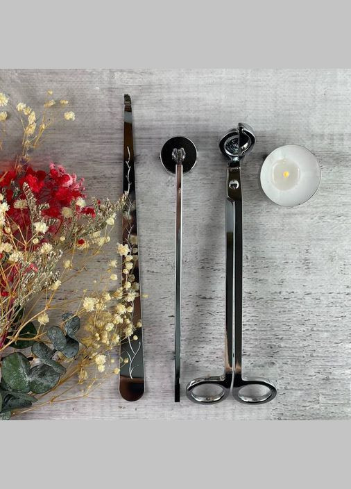 Набор аксессуаров для свечей (серебряный) No Brand (322347077)