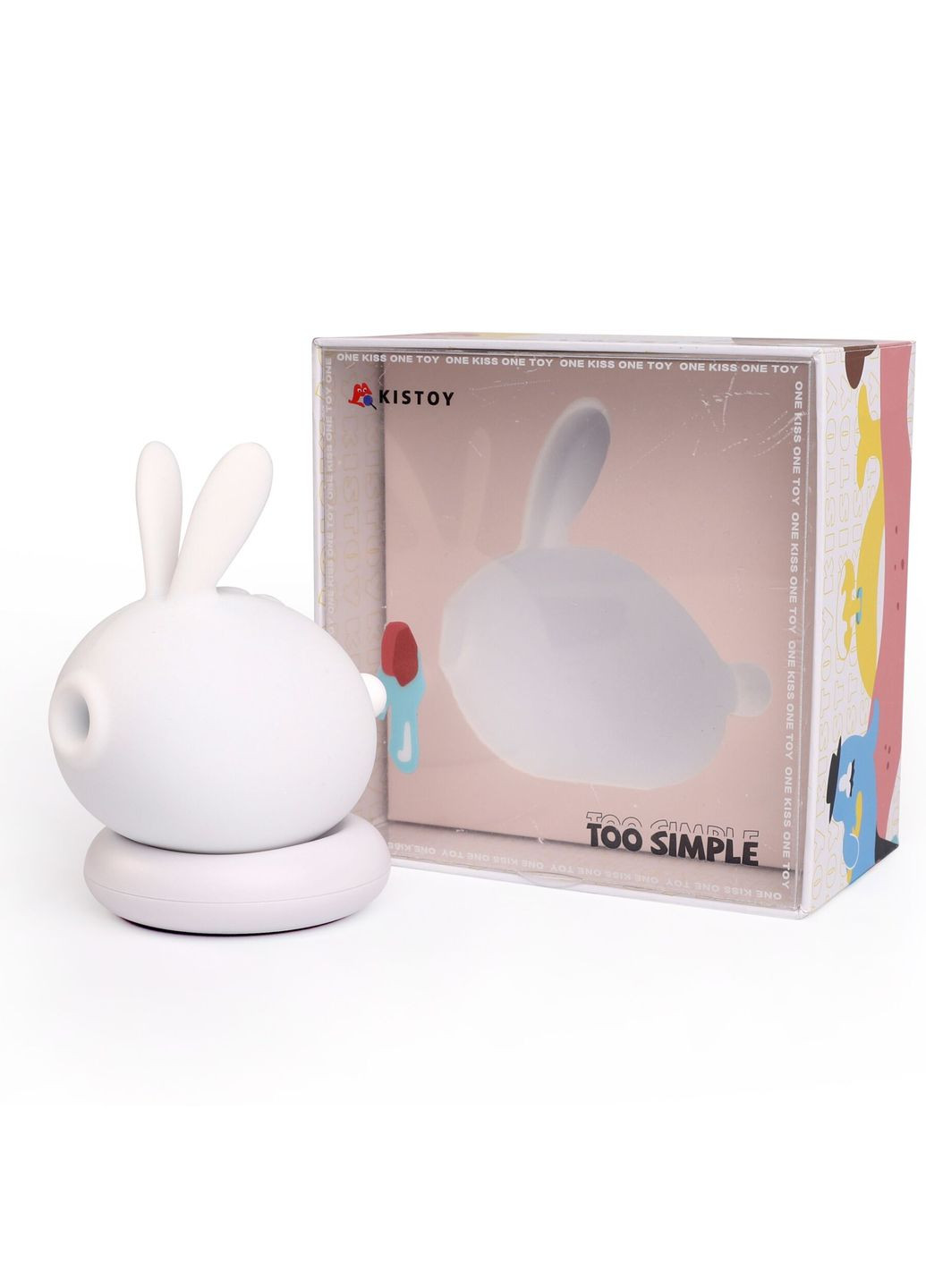 Вакуумний кліторальний стимулятор з вібрацією KISTOY Too Simple White KissToy (335387080)