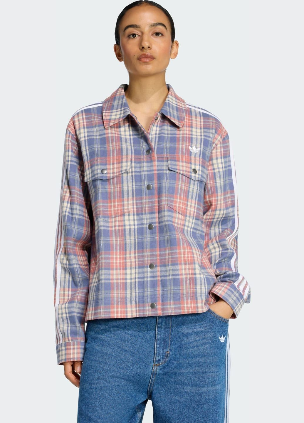 Комбінована демісезонна сорочка originals check adidas