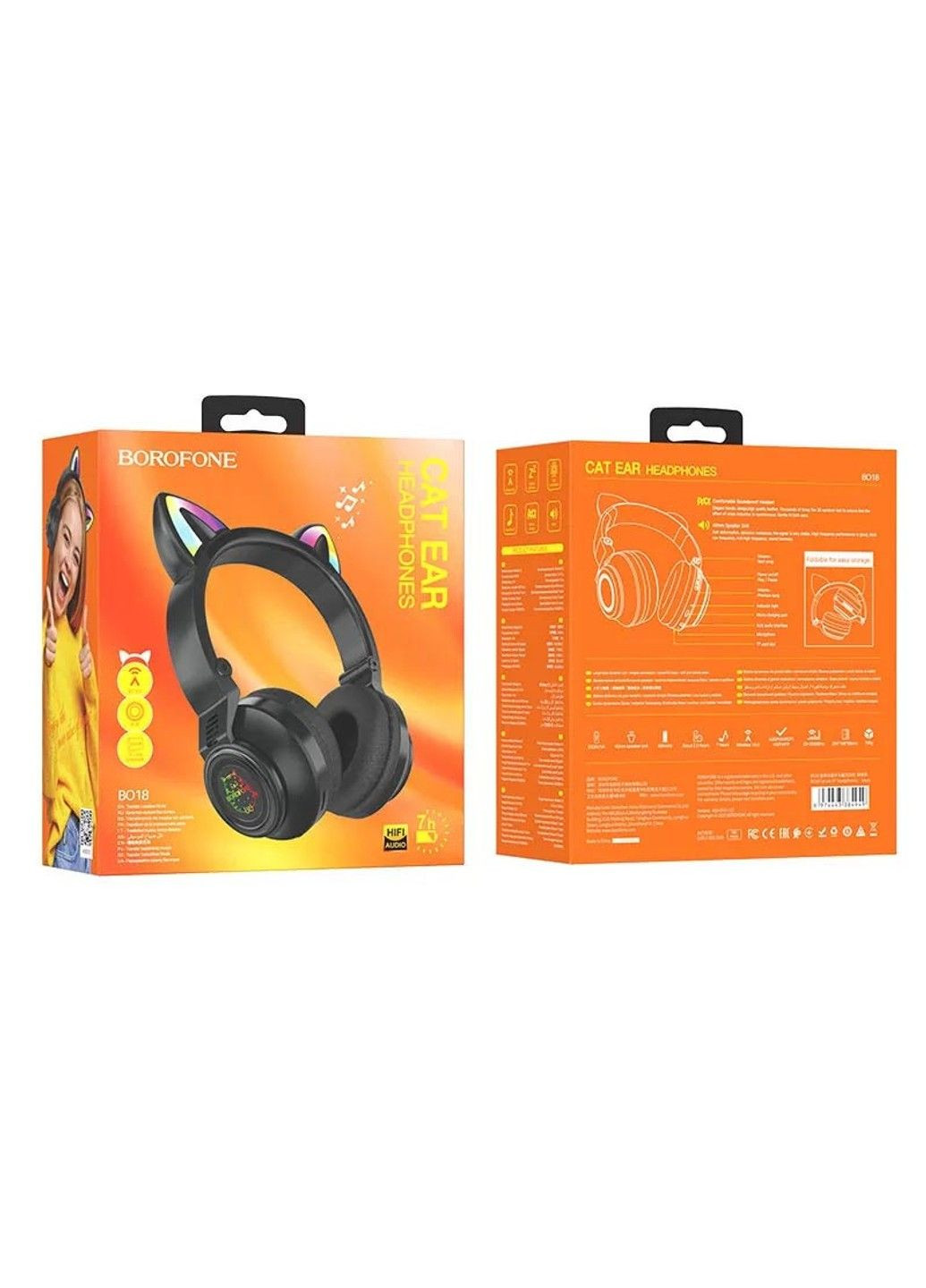 Накладні бездротові навушники BO18 Cat ear Borofone (291878916)
