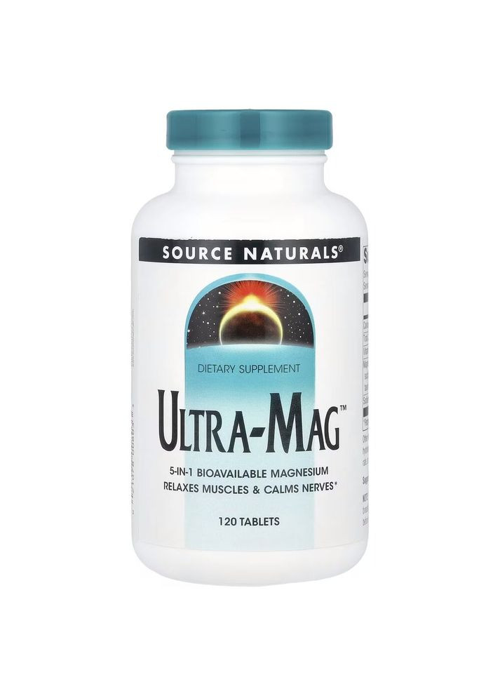 Комплекс магния Ultra-Mag, 120 таблеток з п'яти форм Source Naturals (332183646)