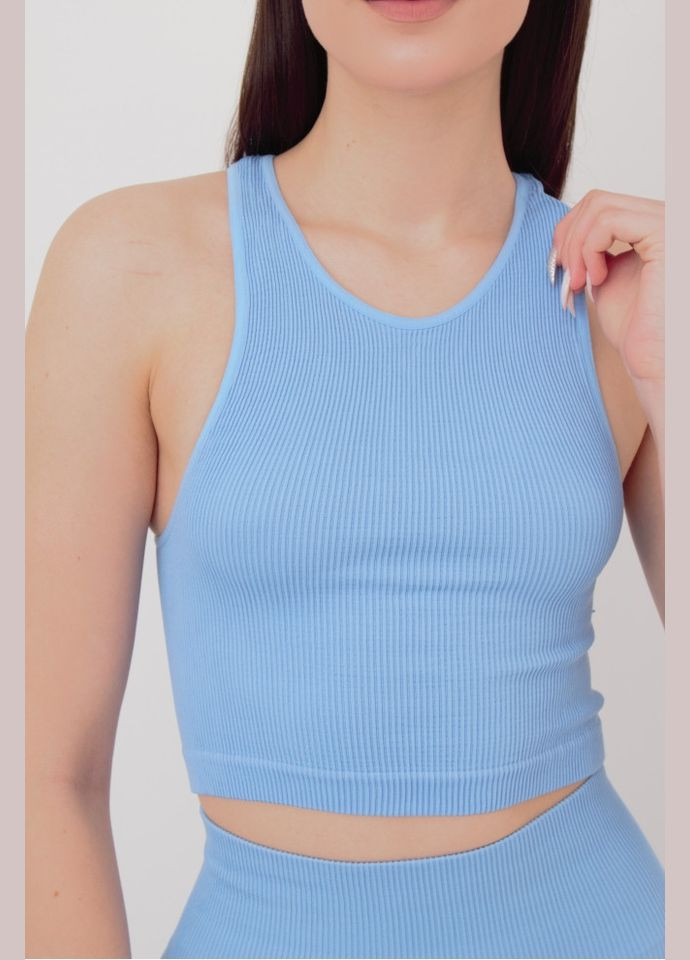 Топ жіночій безшовний на широких бретелях в рубчик Giulia HALTER TOP RIB (301384746)