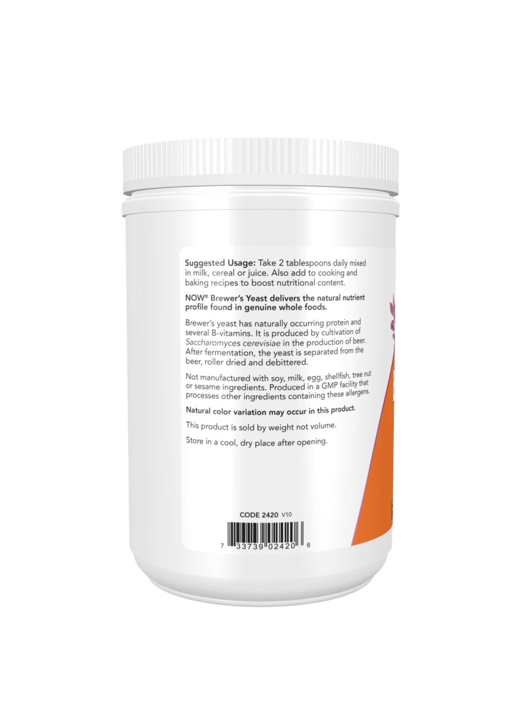 Пивные дрожжи для суперфудов 454г с уменьшенной горечью Now Foods (367956945)