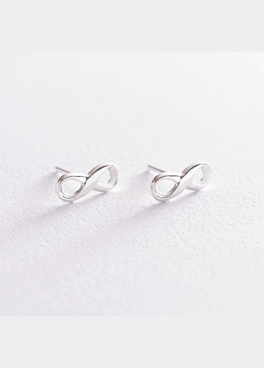 Серебряные серьги - пусеты Бесконечность 122870 Oniks (264024049)