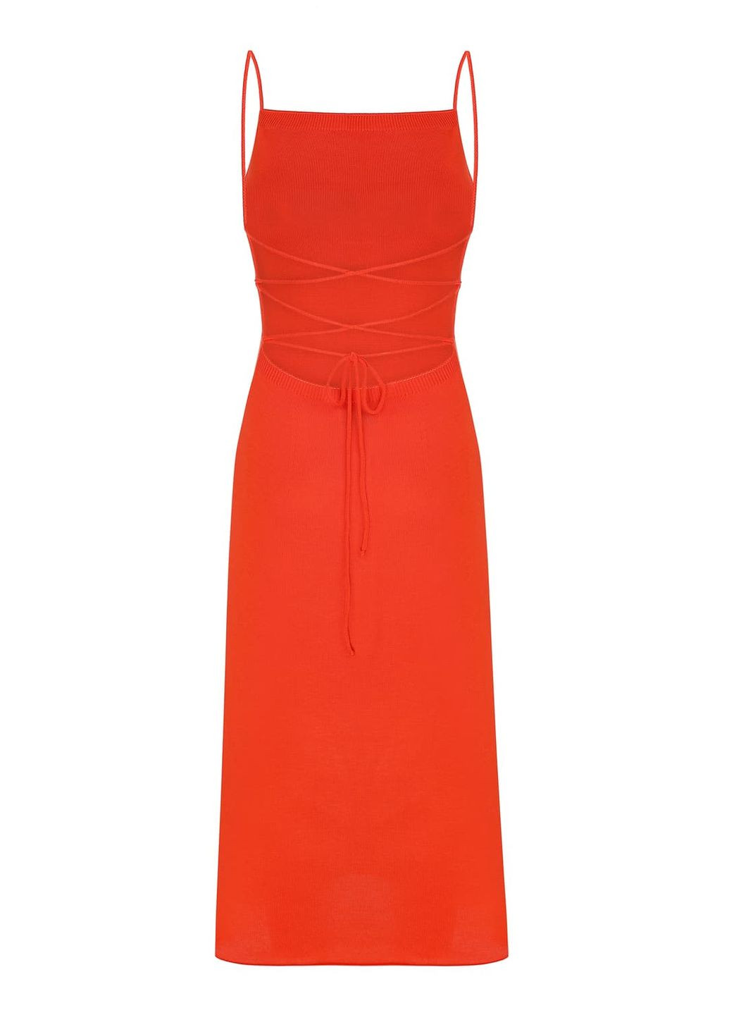Оранжевое платье с открытой спиной оранжевый 2027 Papaya