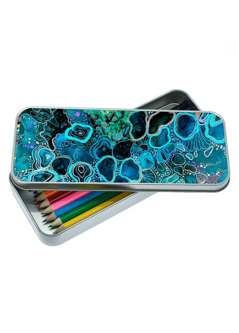 Пенал школьный для мальчика и девочки металлический скелет 7*18 см. Silver No Brand (309152477)