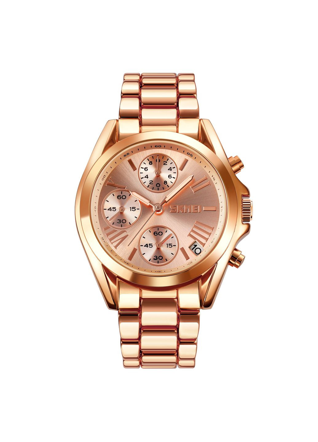 Годинники Rose Gold жіночі кварцові з календарем та хронографом водонепроникні до 30 м ProDobro (367264289)