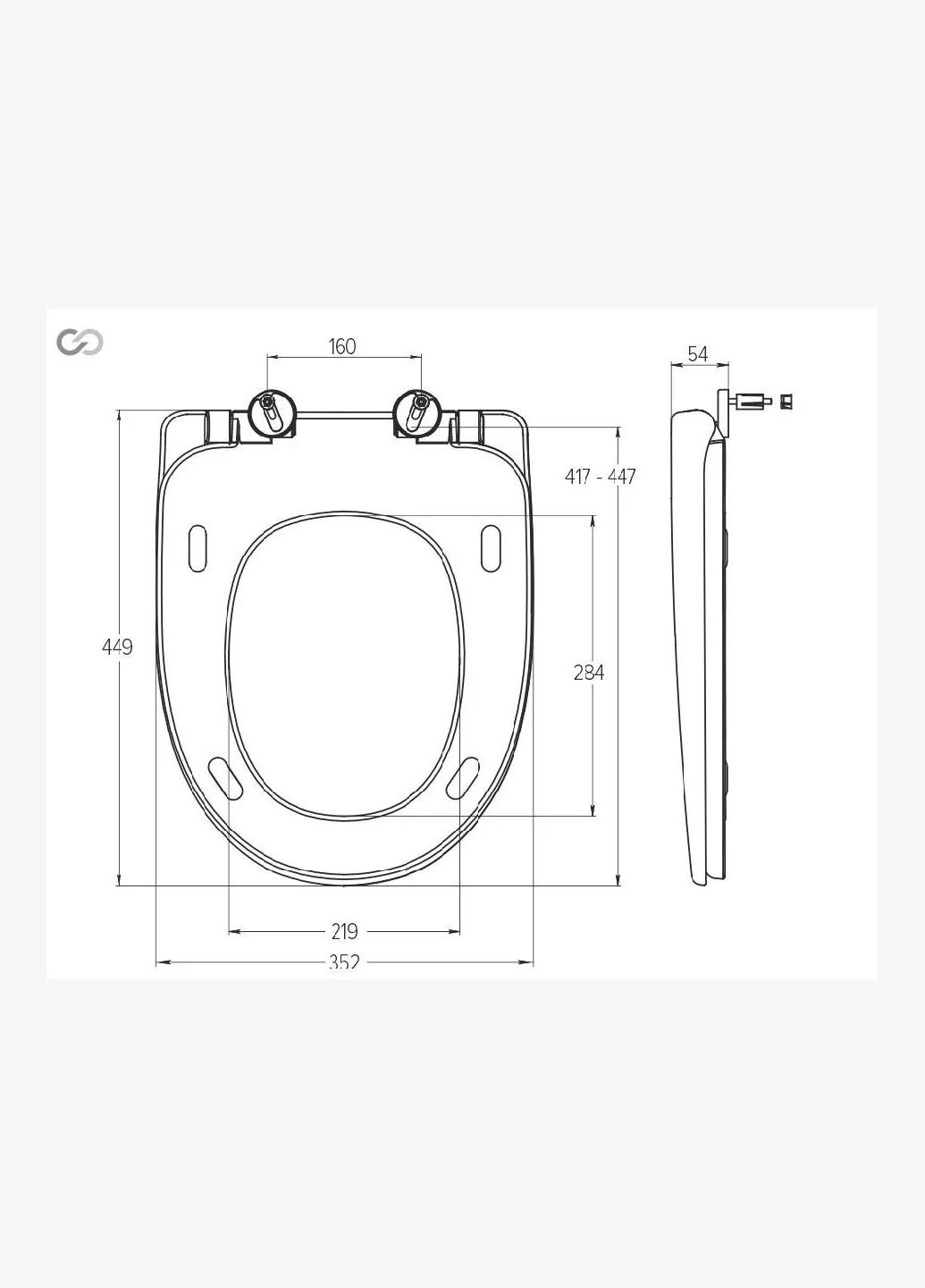 Сиденье для унитаза СП16-Д с микролифтом и быстросъемным креплением SoloPlast (340285983)
