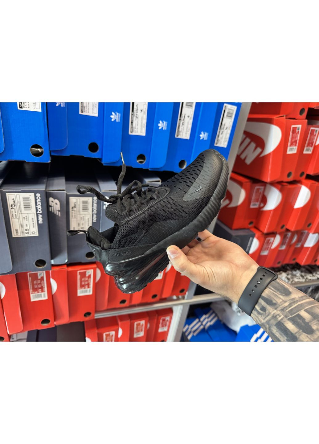Черные демисезонные кроссовки мужские nike air max 270 full black найк аир макс 270 No Brand