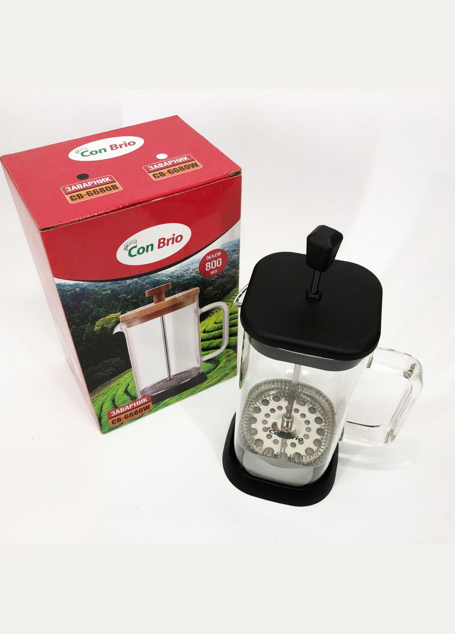 Френч-прес CB-6680В 800 мл, Заварювальний чайник для листового чаю, Френч-прес красивий Con Brio (364664257)