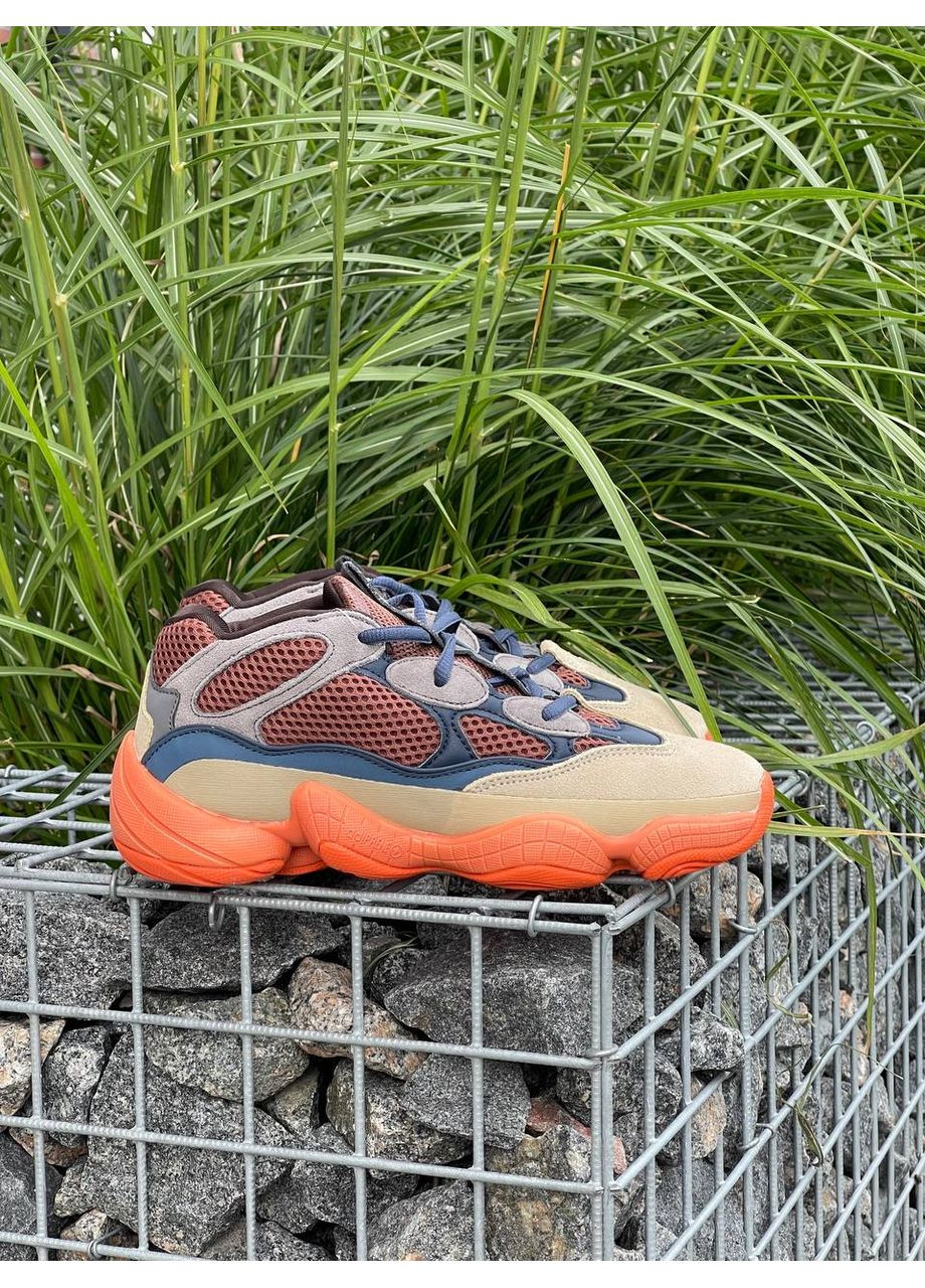 Кроссовки женские и мужские Adidas Yeezy 500 Enflame | Адидас Изи буст 500 хаки No Brand хаки демисезоны (353872829)