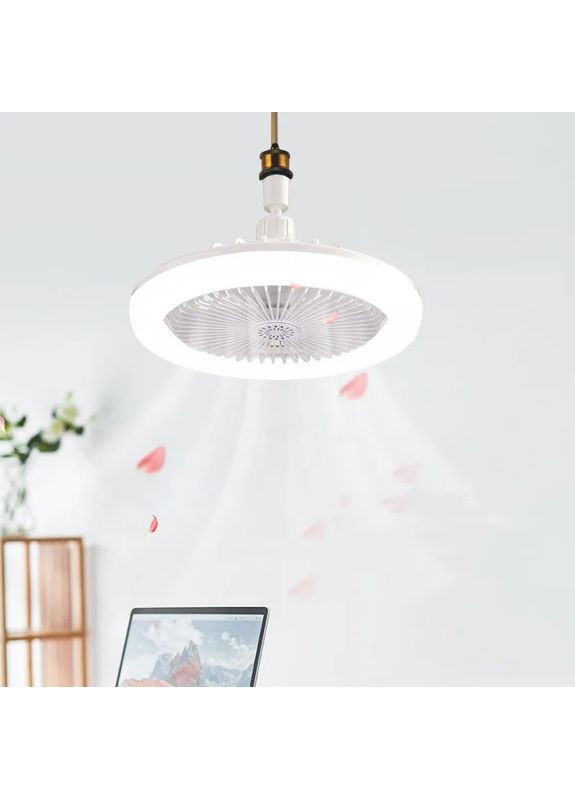 Потолочный вентилятор с пультом дистанционного управления и светодиодной подсветкой White No Brand (365721375)