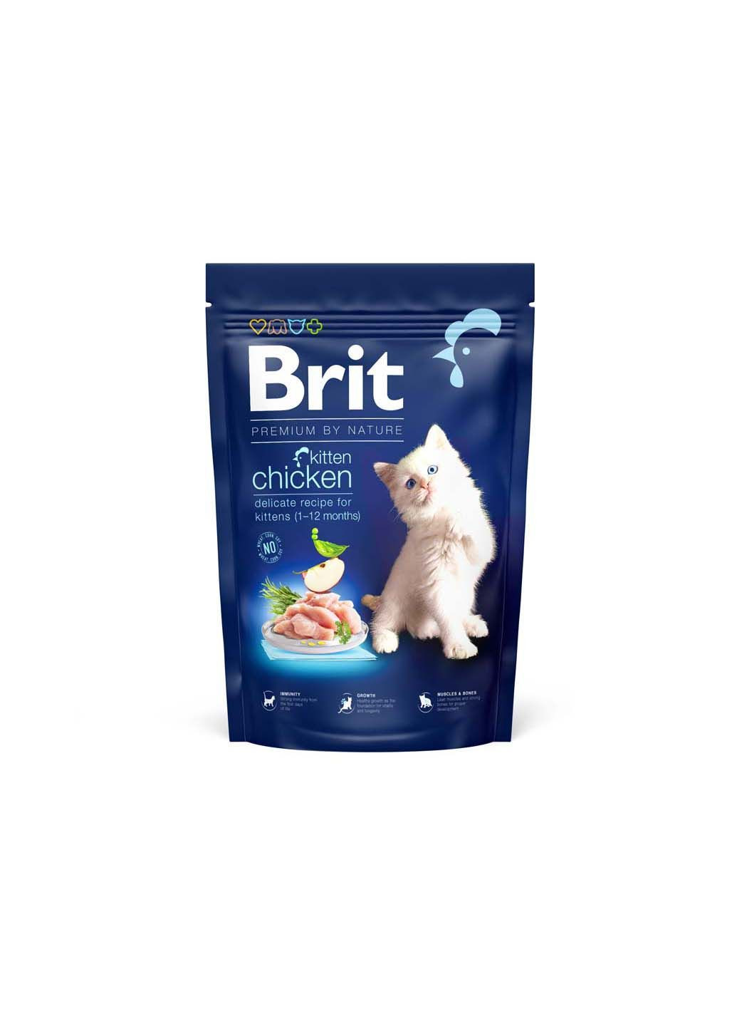 Сухий корм для кошенят Nature Cat Kitten з куркою 1.5 кг Brit Premium (286472923)