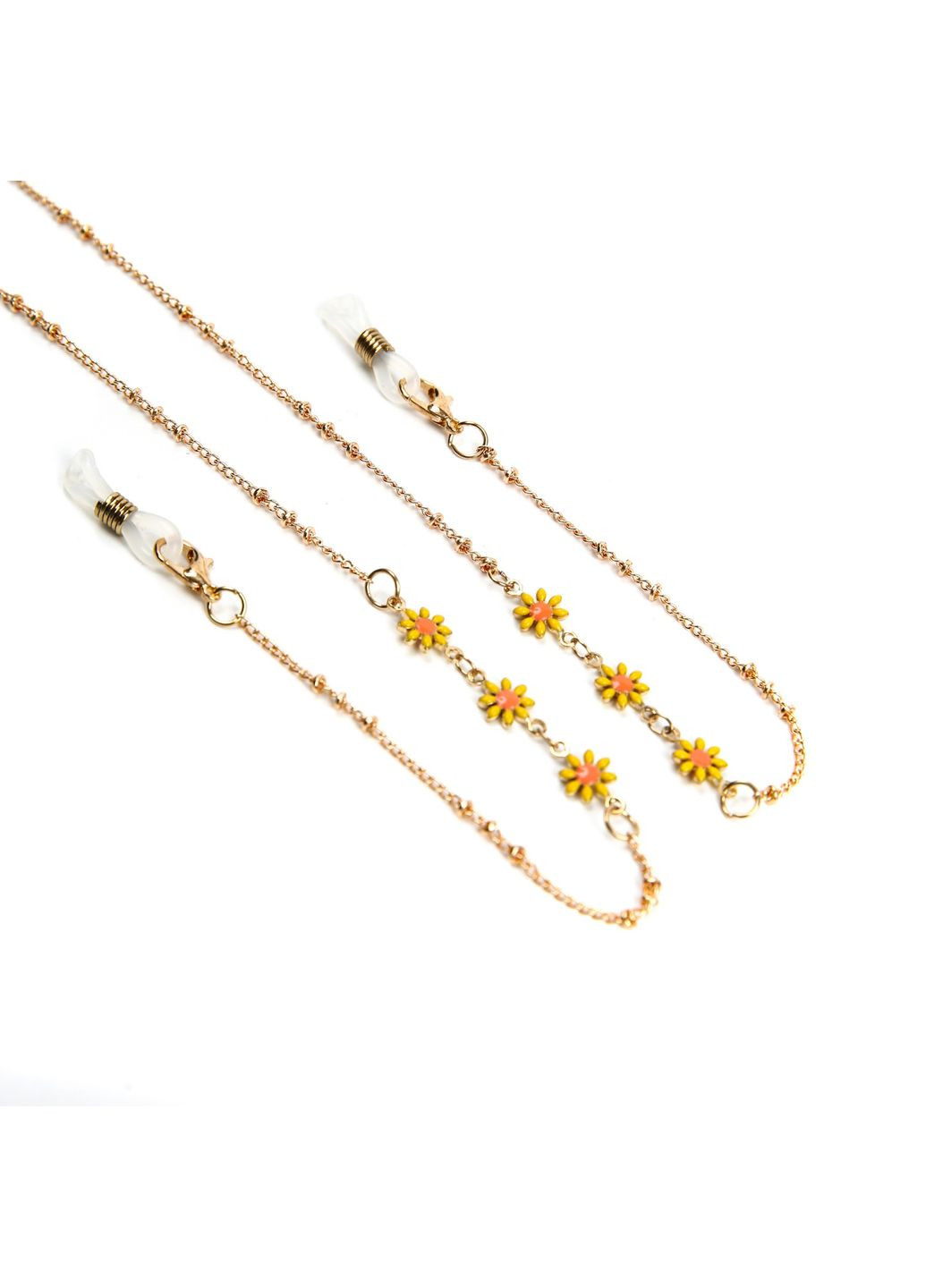 Цепочка для очков металлическая с желтыми цветами LuckyLOOK 776-418 (332944431)