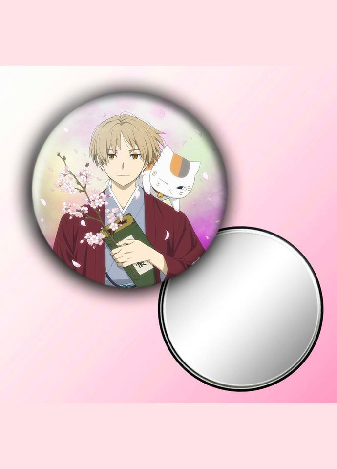 Зеркальце косметическое карманное Аниме Тетрадь дружбы нацуме #0005 с рисунком круглая 56 мм No Brand (309157316)