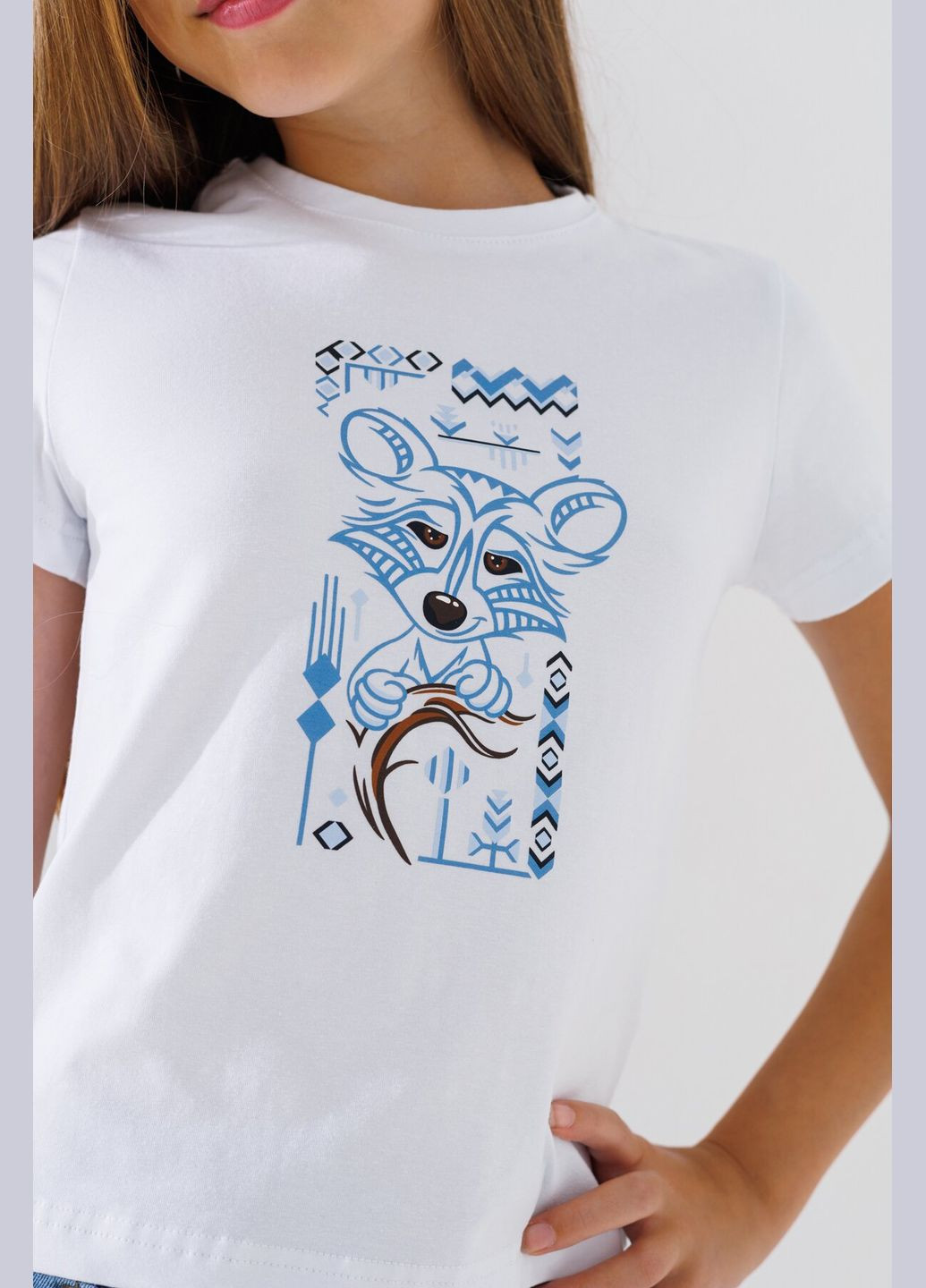 Белая летняя футболка патриотическая детская s-p-kb02302-fl 116 см белый (2000990627209s) shop (2000990627209) Demos