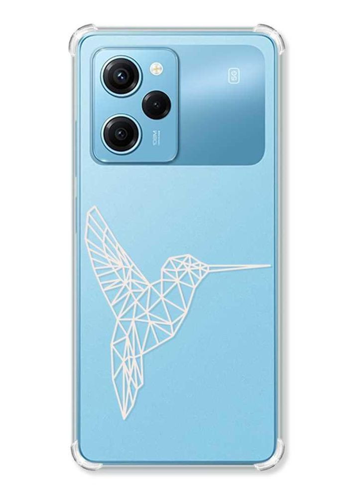 Чехол с утолщенными углами на Xiaomi Redmi Note 12 Pro Speed 5G:: Колибри (принт 123) Creative (360679238)