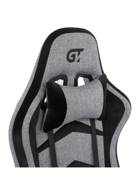 Геймерське крісло X2534-F Fabric Gray/Black Suede GT Racer (278078239)