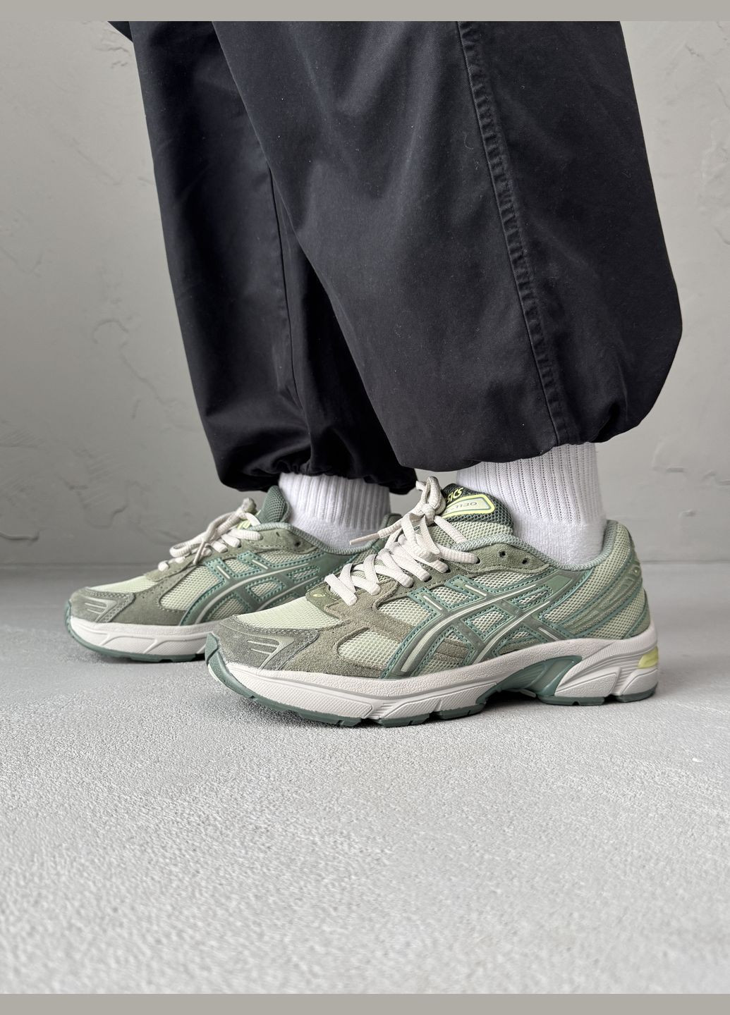 Зелені Осінні кросівки чоловічі asics gel-1130 green | асікс гель-1130 зелені No Brand