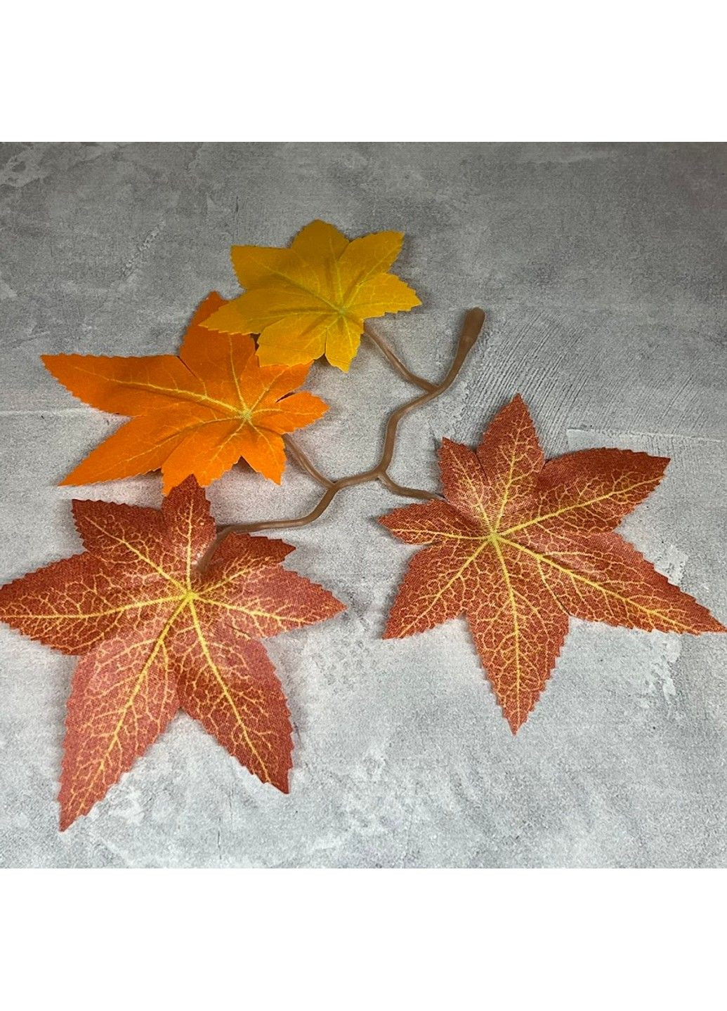 Кленовий лист, розмір композиції 16,5*14 см, колір-помаранчево-жовтий, шт No Brand (305076190)