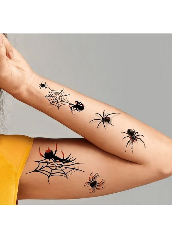Набір дитячих тимчасових тату "Halloween black" tatto halloween black set 30 Fresh Tattoo (365252040)