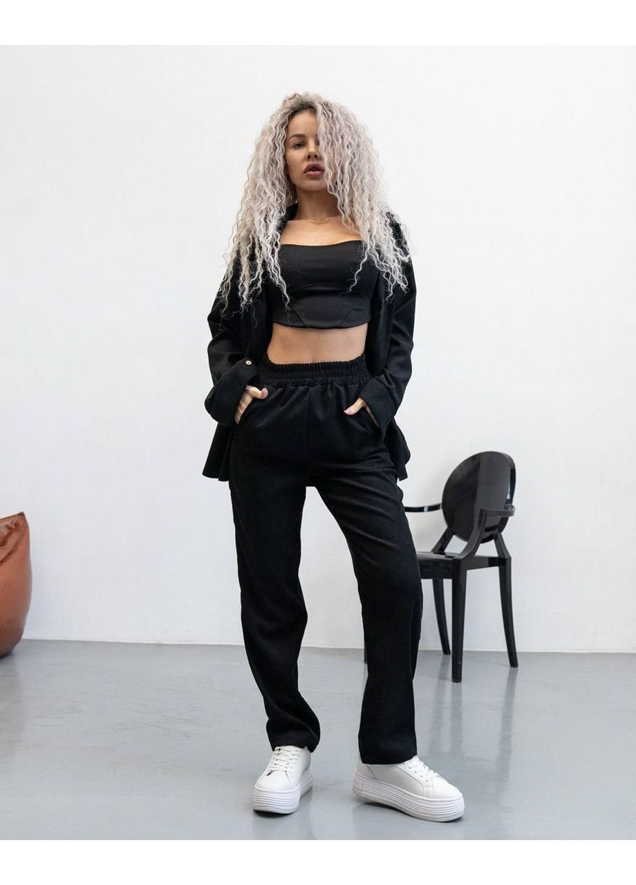 Жіночий Мікро вельветовий костюм: сорочка + штани Україна (361044166)