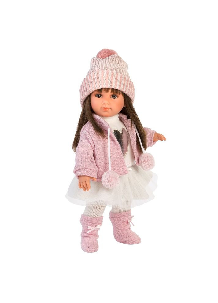 Іспанська лялька вінілова дівчинка брюнетка з довгим волоссям 35 см для гри та розвитку лялька для дівчинки Llorens (370602708)