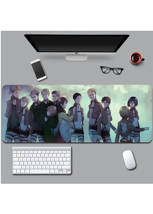 Ігрова поверхня для мишки з Аніме принтом "Атака Титанів / Attack on Titan" 800*300*3 мм 0618 No Brand (302372358)