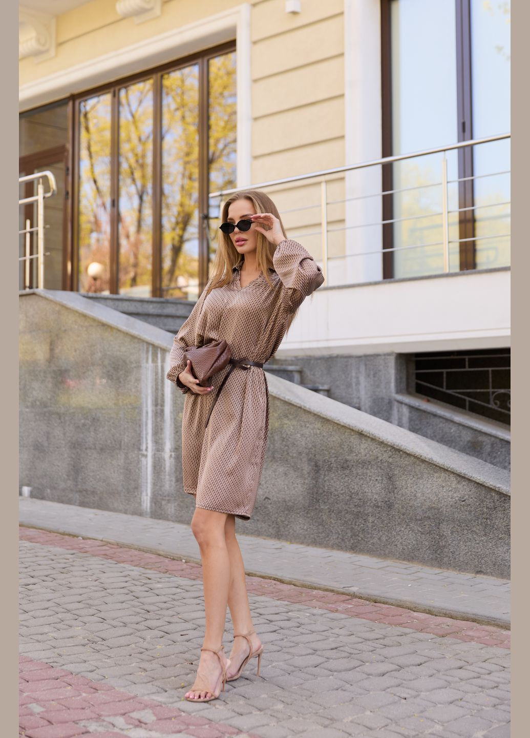 Коричневое платье MN