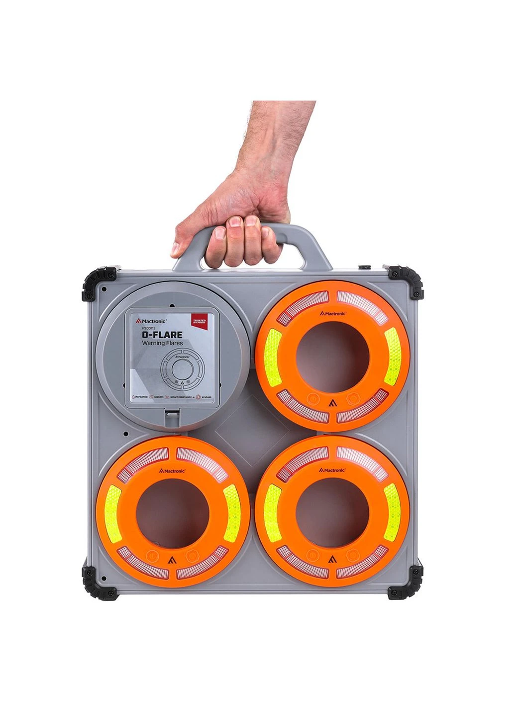 Комплект фонарей профессиональных O-Flare (40 Lm) Amber Magnetic Recharg 12/220V (PSD0113) Mactronic (393919044)