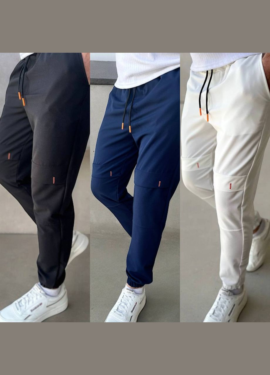 Черные демисезонные брюки No Brand