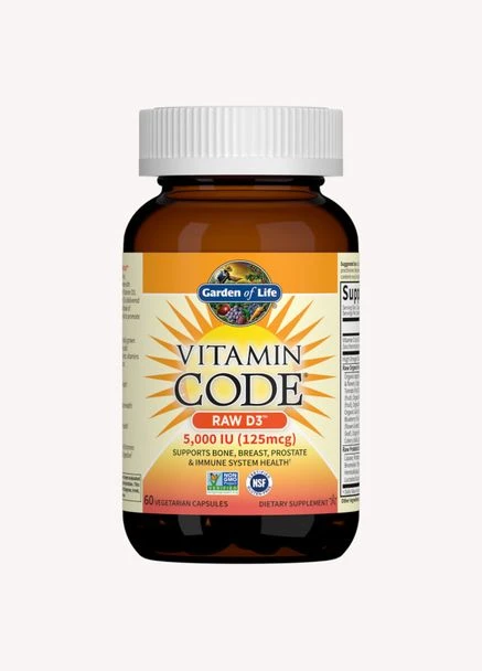 Вітаміни та мінерали Vitamin Code Raw Vitamin D3 125 mcg, 60 вегакапсул Garden of Life (333974933)