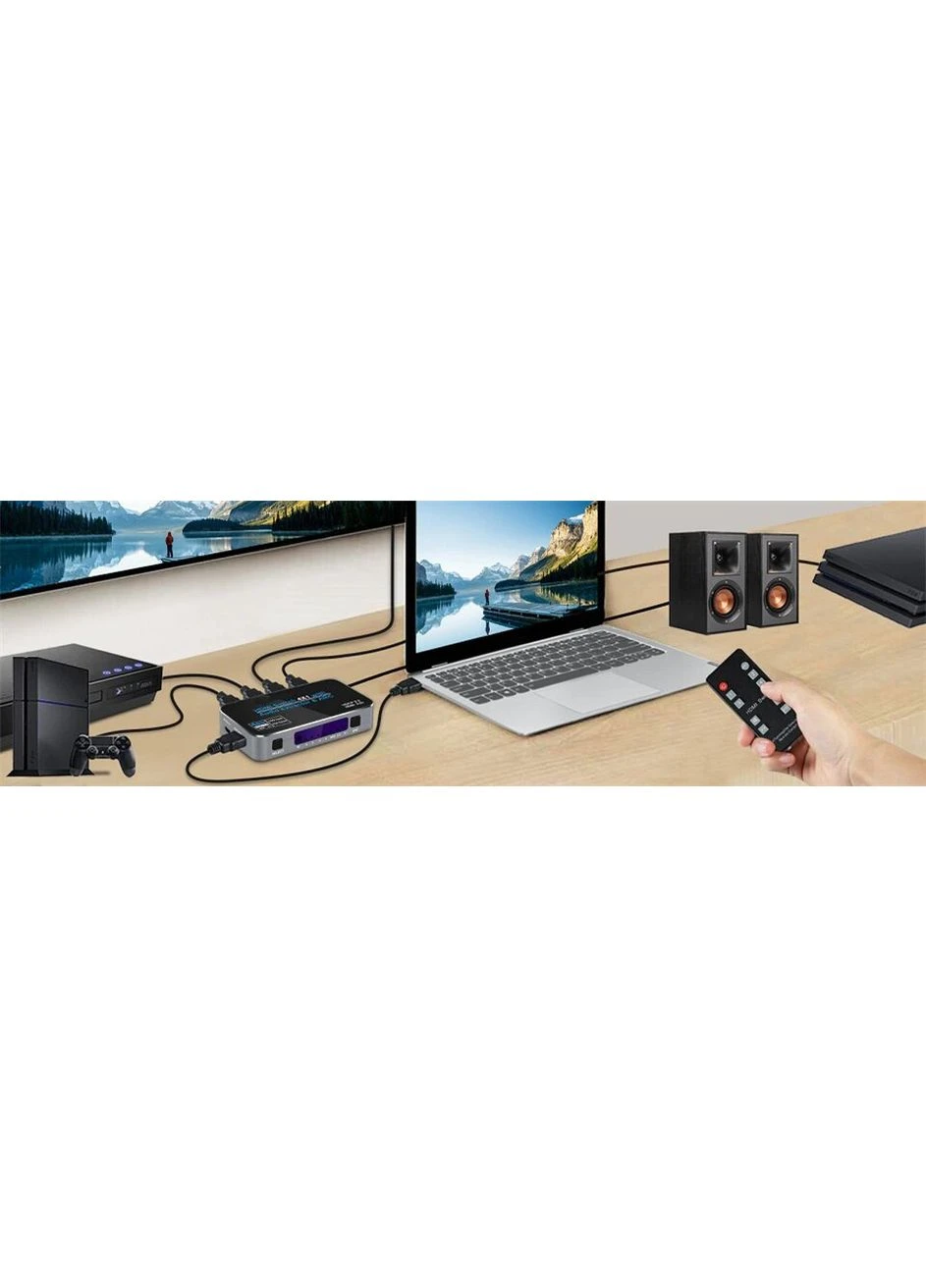 HDMI коммутатор | свитч на 4 порта HVS-04, четырехнаправленный видео переключатель 4К, с поддержкой ARC, Addap (375460472)