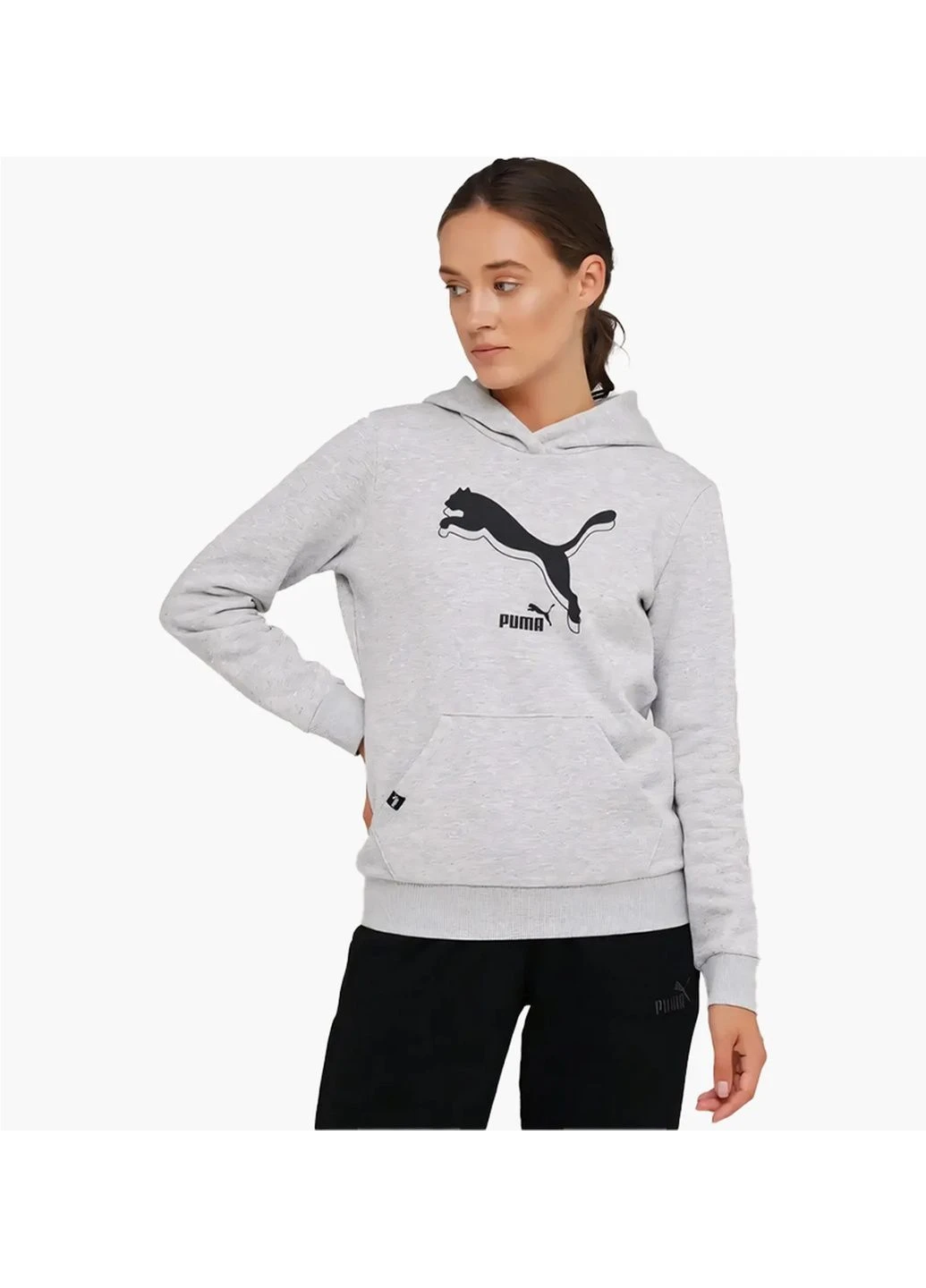 Кофта жіноча Power Logo Fleece Hoodie Grey 589541-04 Puma (381733572)