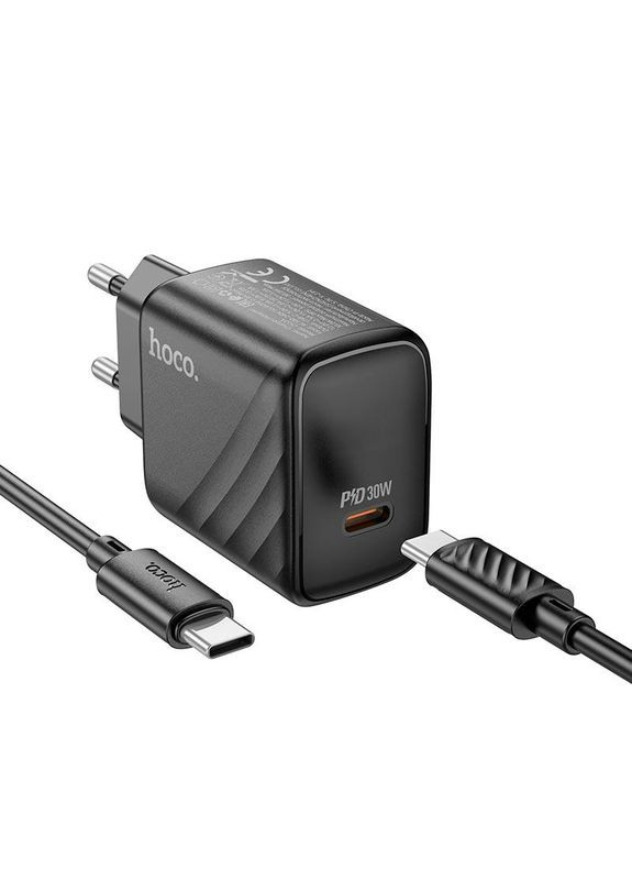 Зарядное устройство – блок и кабель CS22A 1 порт typeC 30 W черный Hoco (293346589)