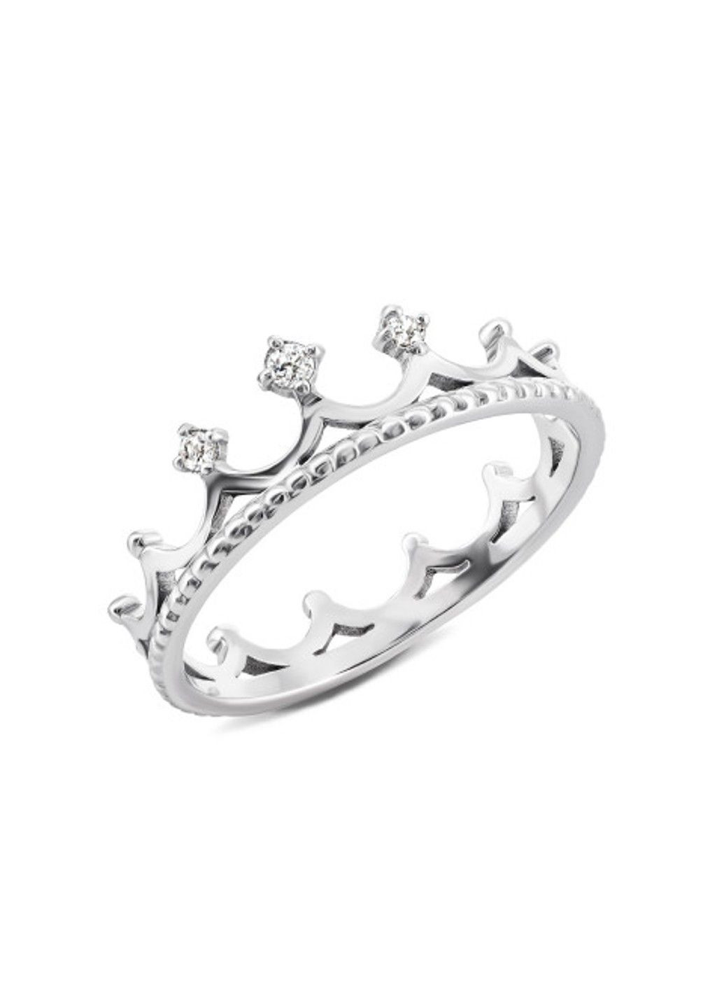 Серебряное кольцо с цирконием Корона 17,5р UMAX (291884003)