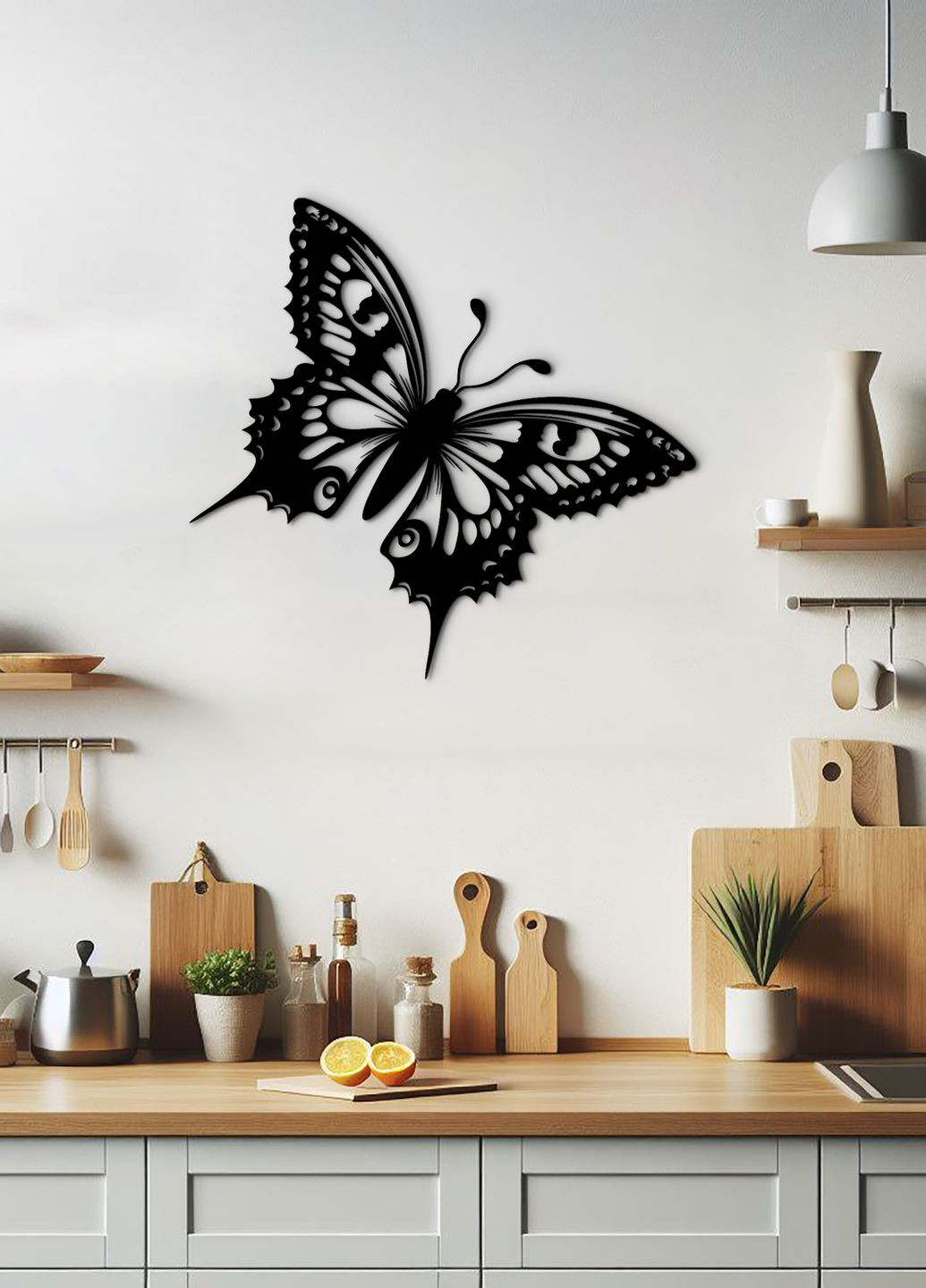 Декор в комнату, деревянная картина на стену "Полет бабочки", стиль минимализм 70х75 см Woodyard (292111807)
