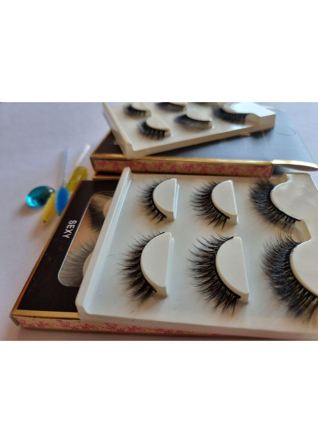 3 пары накладные ресницы макияж 3d норковые ресницы наращивание ресниц Magnetic Lashes (366668484)