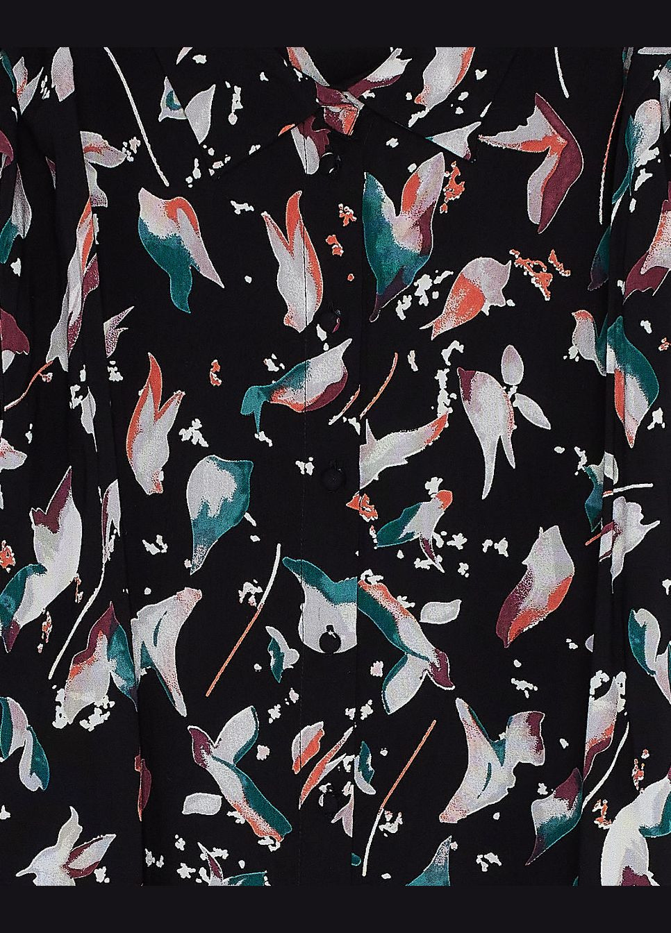 Чёрная блуза демисезон,черный в узоры, Vila Clothes