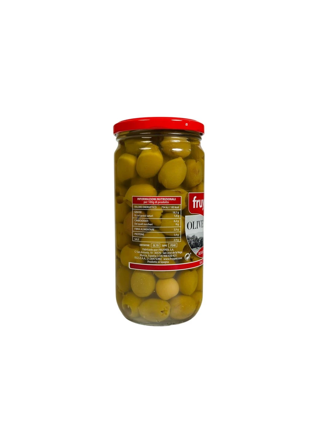 Оливки зеленые Fruyper без косточек e Olive Denocciolate, 680 г Verdi (369144729)