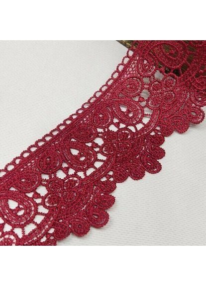 (1 м) Кружево макраме 8см (13 м) цвет - бордовый (M729-66-048) Plus-plus (352745342)