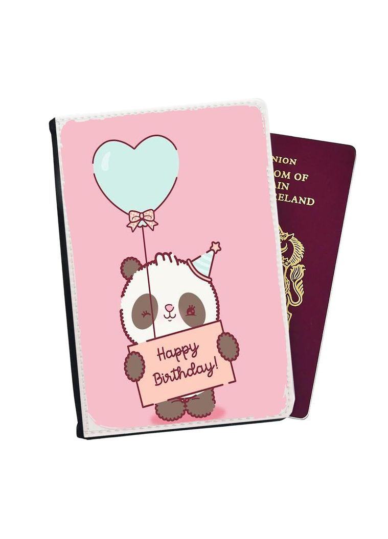 Портмоне - Обложка на паспорт, автодокументы с отсеками Happy Birthday #13 Черный No Brand (317550098)