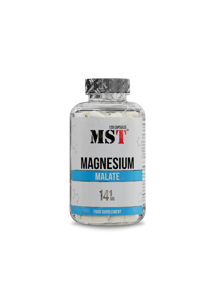 Магний малат Magnesium Malate, 120 капсул для поддержки мышц, костей MST (322292854)