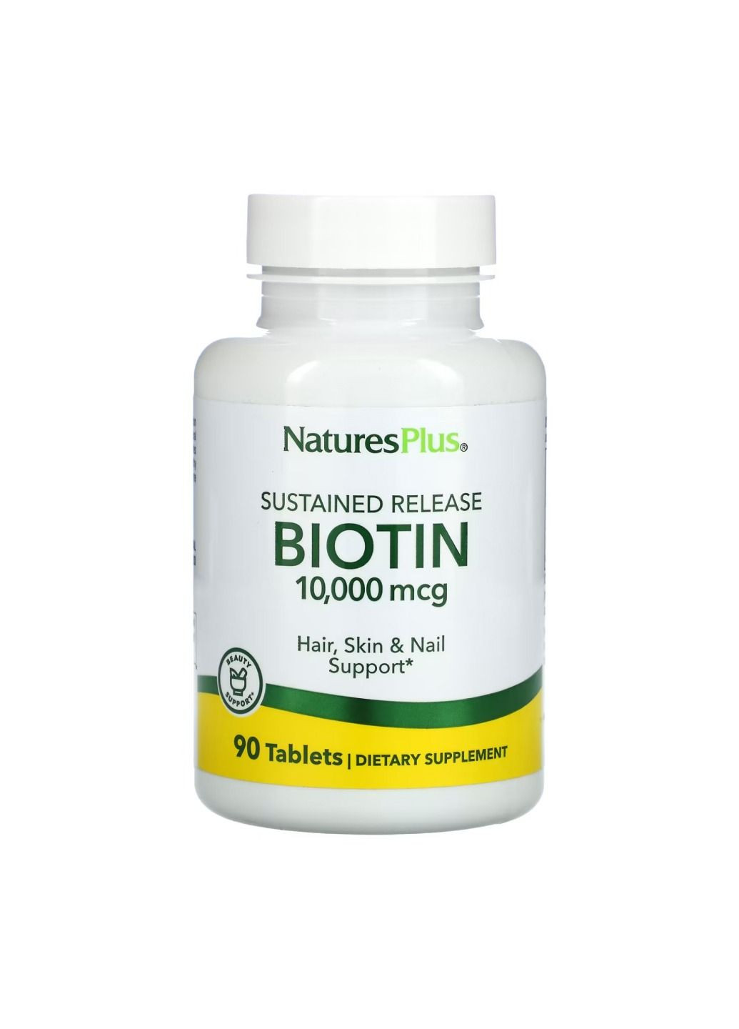 Добавка Biotin 10000 mcg - 90 tabs Natures Plus (297582112)